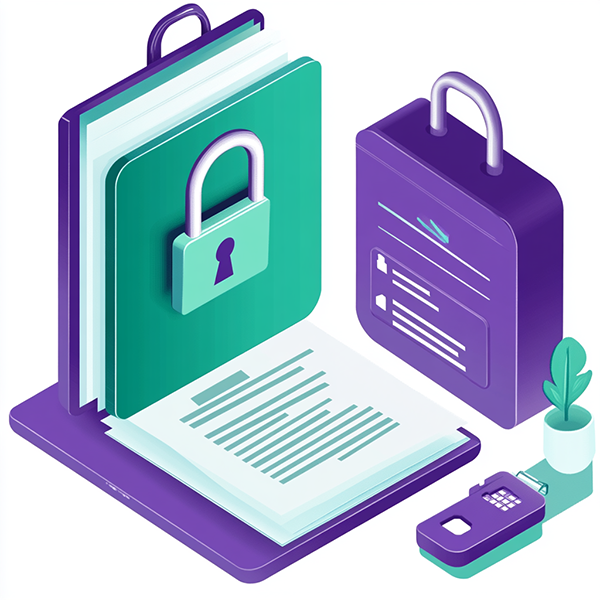 Modern writing implements with desk arrangement and padlock protecting it